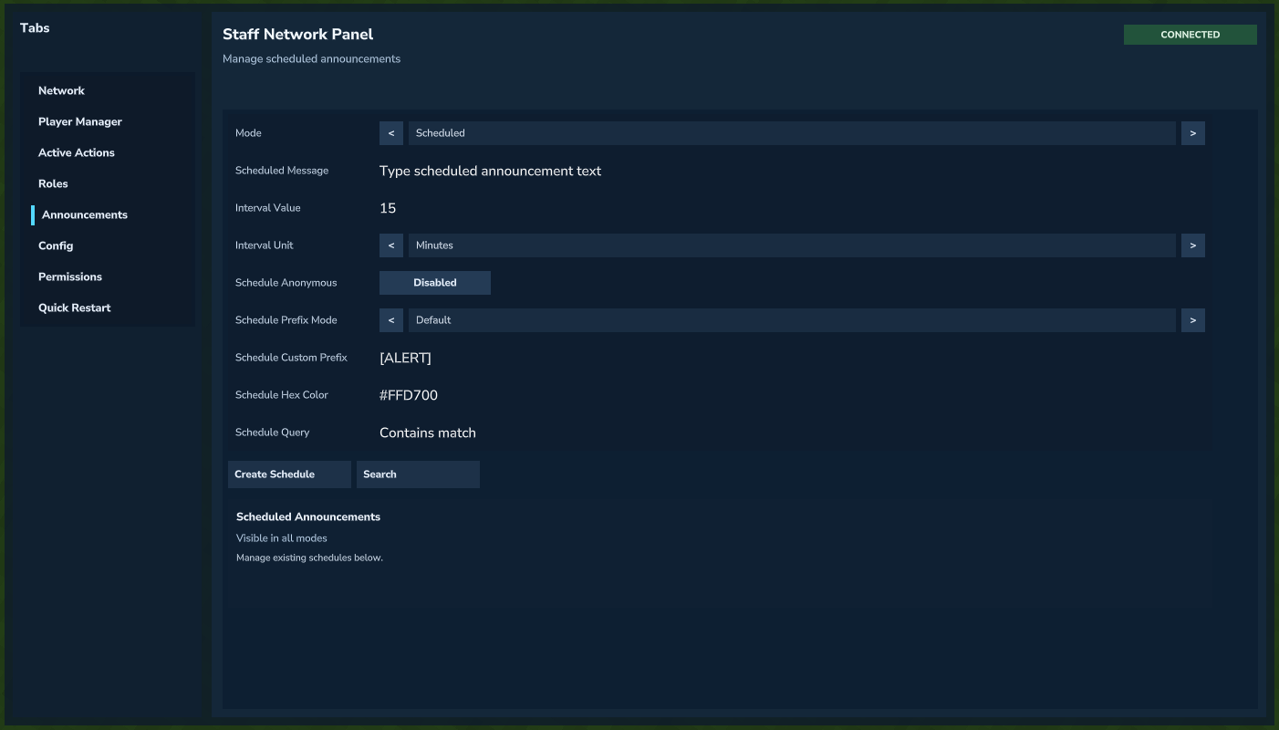 Announcements - scheduled