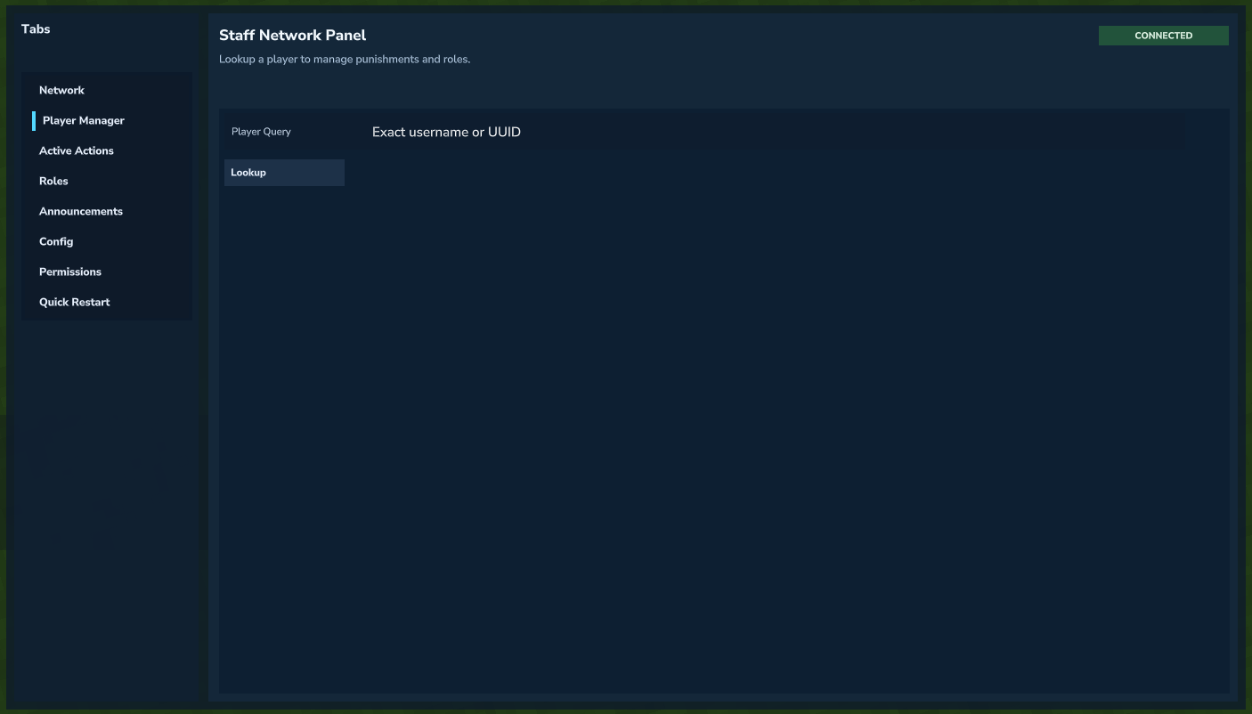 Player lookup for moderation