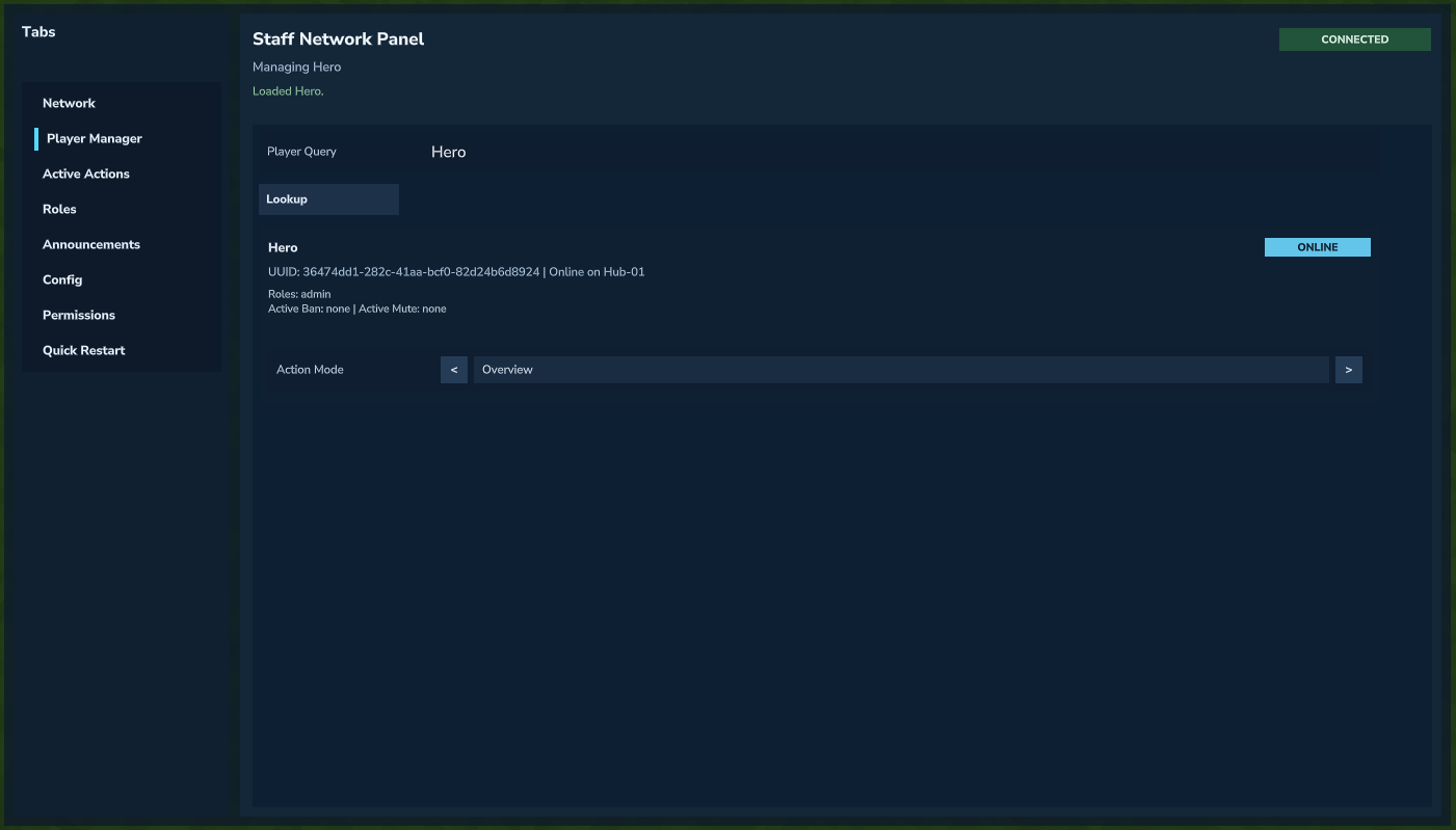 Player Manager - lookup player