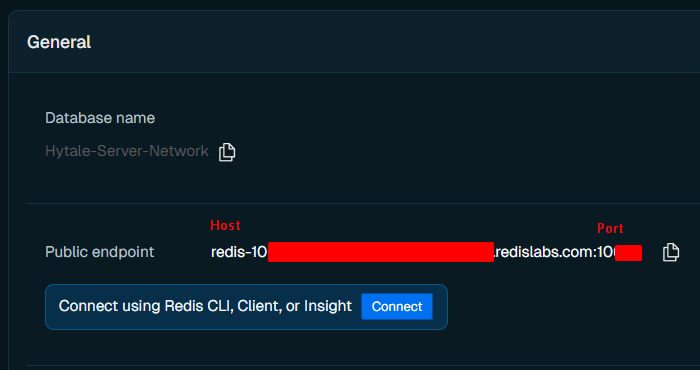 Redis Cloud public endpoint